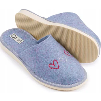 Dámské pantofle Pantofle Pantofle Sandále Plst Přírodní Polský výrobek NOWO 40