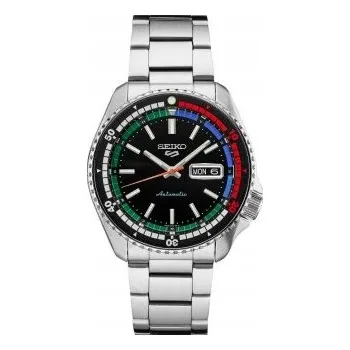 Hodinky Hodinky Seiko 5 Sports Automatické New Regatta Timer pánské ČERNÉ 100M