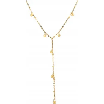 Náhrdelník Náhrdelník ZLATÝ dámský DLOUHÝ kravata OCEL