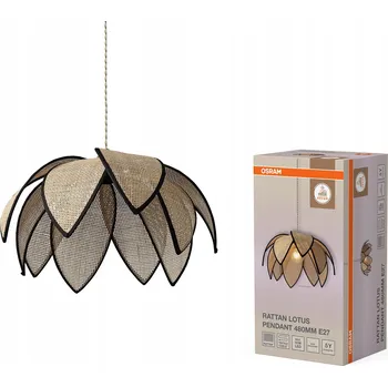 Závěsné svítidlo Lotus z ratanu, 480 mm, patice E27, hnědé