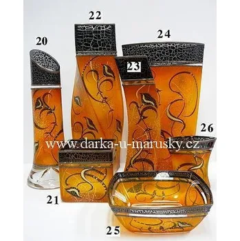 Váza Váza č. 20 oranžová- válec, dole čiré sklo