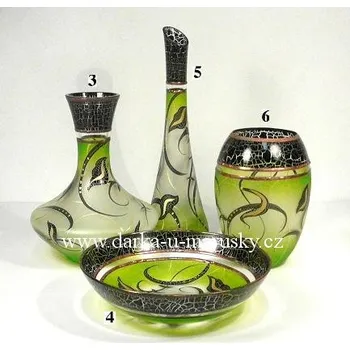 Váza Váza č. 3 zelená, tvar karafa