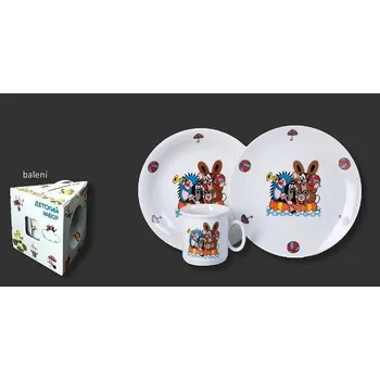 dětská jídelní sada Krtek a jeho přátelé - Dětská jídelní sada 3 ks