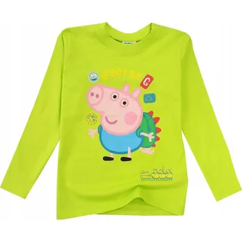 Chlapecká mikina Prasátko Pepa GEORGE CHLAPECKÁ MIKINA S DLOUHÝM RUKÁVEM bavlna světle zelená 116 D017H