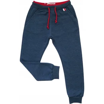 Chlapecké TEPLÁKY s kapsami, barva JEANS, bavlna Revaj, velikost 128 PL