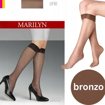 Podprsenka Cienkie Podkolanówki Damskie Klasyczne Ufki Marilyn Bronzo 2 páry