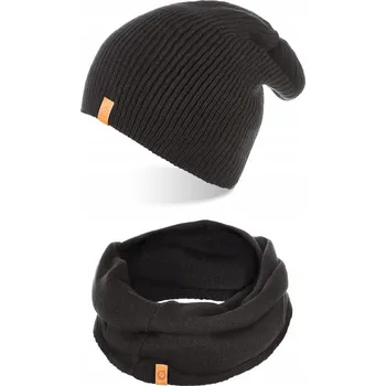 Čepice Brødrene sada: čepice a nákrčník (rolák) univerzální velikost černá