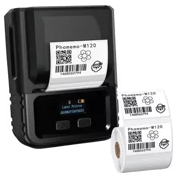 Tiskárna štítků Phomemo Přenosná tiskárna štítků M120 černá (M120-BK)