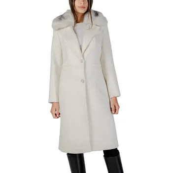 Dámský kabát Guess s kožešinovým límcem Guess černá | bílá 3486916