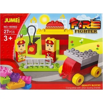 ostatní stavebnice Jumei Stavebnice 3+ HASIČI 27 dílků 26x1,9 9 Cm