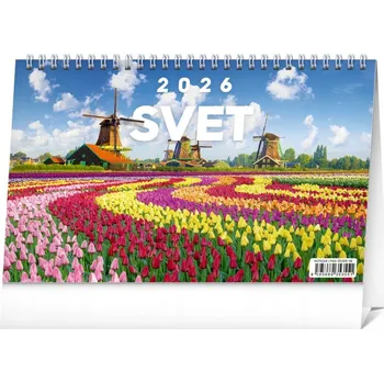 Kalendář NOTIQUE Stolový kalendár Svet 2026, 23,1 x 14,5 cm