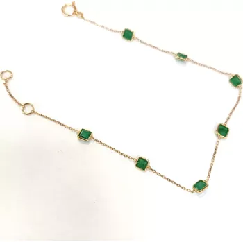 Náramek Zlatý náramek se smaragdem AUTE2