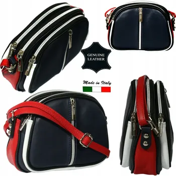 Kabelka Dámská kožená kabelka malá italská měkká kůže 3 komory kabelka přes rameno