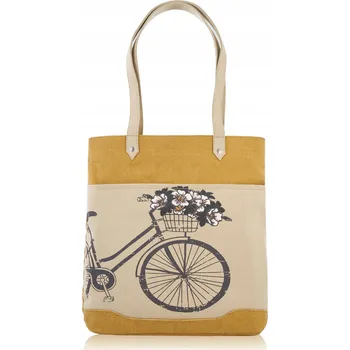 Paolo Peruzzi shopper kabelka bavlna žlutá