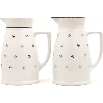 Džbán na víno 1 litr - Modrý dekor i linka