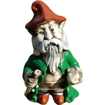 Zahradní dekorace Trpaslík Fergus s žabkou (22 cm)