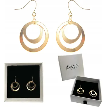 Náušnice ZŁOTE KOLCZYKI ZE STALI CHIRURGICZNEJ KRABIČKA