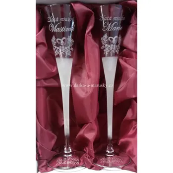 Svatební dekorace Svatební číše - výročí sňatku - prstýnky v růžích