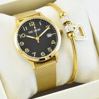 Hodinky Paul Lorens dámské hodinky Dárková sada STELLA 1D1 zlaté