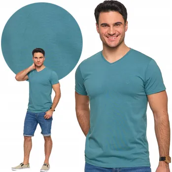 Pánské tričko PÁNSKÉ TRIČKO S KRÁTKÝM RUKÁVEM, PRÉMIOVÁ BAVLNA , VÝSTŘIH DO V, MORAJ RL