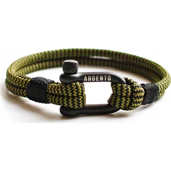 Náramek Pánský náramek Argento paracord 20 cm zelený