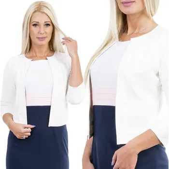 Dámské sako M128 SAKO BOLERKO SAKO EKO KŮŽE BÍLÁ vel. 40