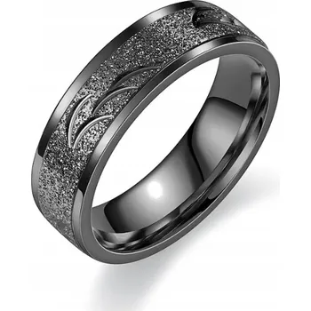 Prsten Černý Prstýnek Prsten Lesklý Snubní Prsten Velikost 17