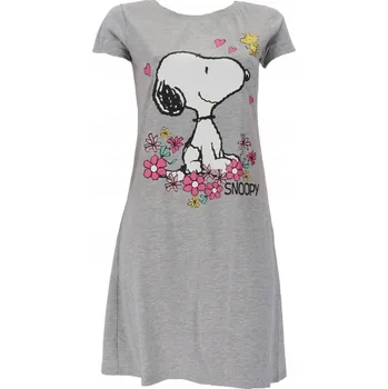 Dámská noční košile ZÁBAVNÁ KOŠILE SNOOPY PEJSEK SNOOPY PEANUTS DELŠÍ KOŠILE KE KOLENŮM M