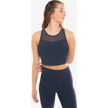 Podprsenka DOMYOS Dívčí crop top na moderní tanec 14 LET MODRÁ