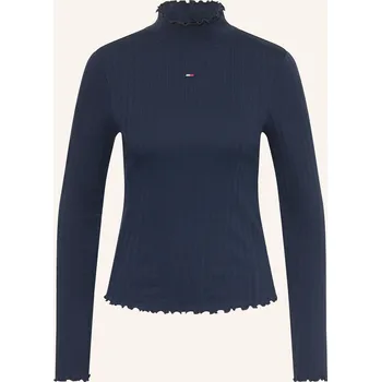 Dámské tričko Tommy Jeans Dlouhé Rukávy, tmavě modrá