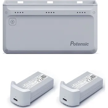 Dron Potensic třípozicová rychlonabíječka pro Atom 4K 60W More Power, kit s AC adaptérem a 2x baterie, doprava ZDARMA!