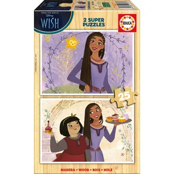 Puzzle Puzzle 2 x 25 dílků Educa Dřevěné přání