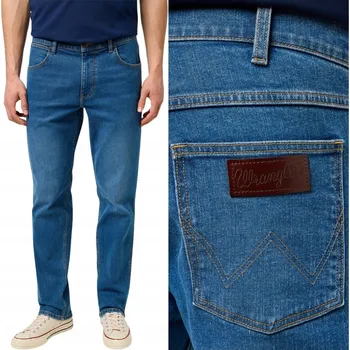 Pánské džíny Wrangler GREENSBORO pánské džíny rovného střihu velikost 33/34