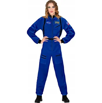 Karnevalový kostým KOSTÝM ASTRONAUTKA MODRÝ VESMÍR KOMBINEZA L