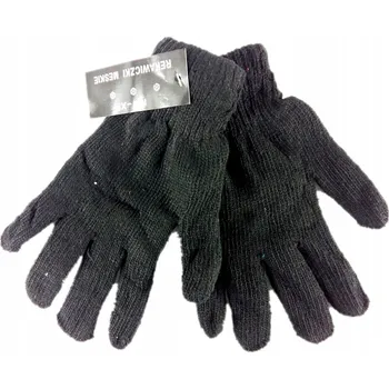 Rukavice Pánské zimní rukavice, 100% akryl, velikost L-XL, černé.