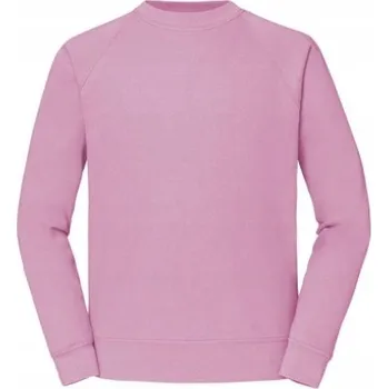 Pánská mikina Pánská mikina Raglan Sweat Fruit of the Loom Světle růžová L