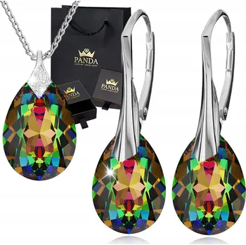 Souprava šperků Sada Stříbrných Šperků Kapky Dárek Set na Vánoce Den Matek Stříbro 925