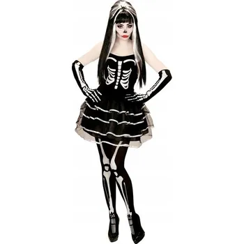 Karnevalový kostým Kostým paní kostlivec S rukavicemi na Halloween S