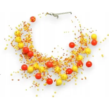 Náhrdelník Náhrdelník/ přívěsek z korálků na šňůrce + náušnice