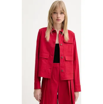 Pánská větrovka Lněná bunda Theory P0303101 burgundské 83X, vel. S