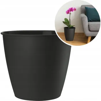 Květináč Plast Květináč , černý, Galicja 15 cm x 15 x 13,9 cm