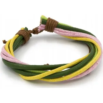 Náramek Náramek kožený provázkový zelený
