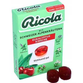 Bonbon Ricola Bylinné Bonbóny bez cukru Třešeň 50g DE