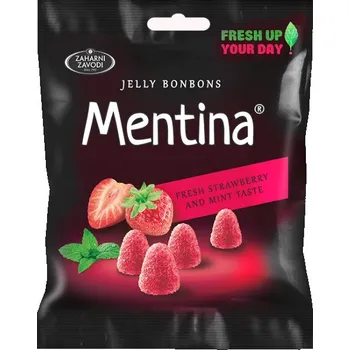 Bonbon Želé Bonbony MENTINA Jelly Bonbons Bulharské želé bonbony s příchutí máty a jahody 80 g MENTINA 80 g