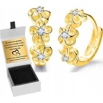 Náušnice ZLACOVANÉ GRAVÍROVÁNÍ NÁUŠNICE S KROUŽKY, STŘÍBRO 925, PRO ŽENY NÁUŠNICE