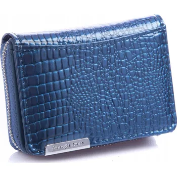 Peněženka Jennifer Jones peněženka z pravé kůže modrá - dámská