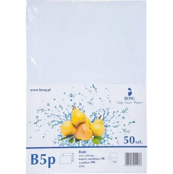 Obálka Obálka B5 BONG bílá bez okénka samolepicí 50 ks