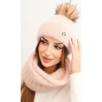 Čepice Kesi Set Čepice a Nákrčník Růžová Univerzální