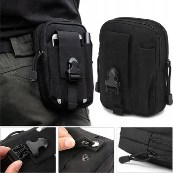 Ledvinka LEDVINKA Pánská ledvinka na telefon, doklady a klíče - Taktická vojenská černá