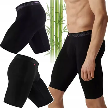 Pánské spodní prádlo PÁNSKÉ BOXERKY Atlantic sportovní bambusové s prodlouženou nohavicí ULTRA LONG - L